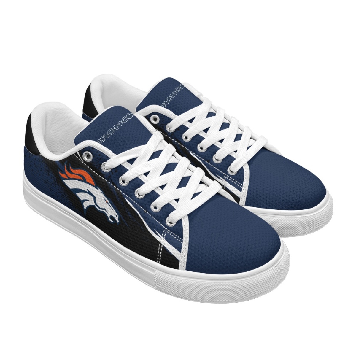 Men's Denver Broncos Low Top Casual Sneakers/Shoes 001
